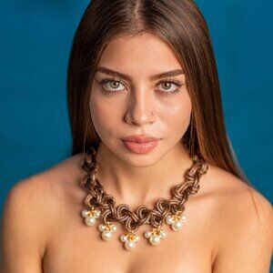 Pearl choker necklace, chunky choker necklace chunky charm necklace moms gifted